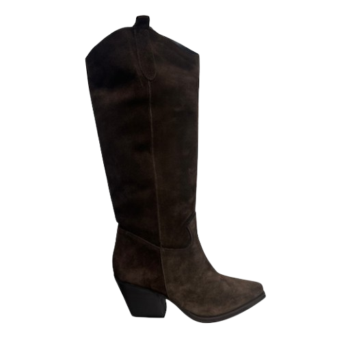 stivale texano in camoscio