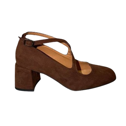 5433C-removebg-preview scarpa con tacco mary jane in eco-camoscio - immagine 1