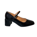 scarpa con tacco mary jane in eco-pelle